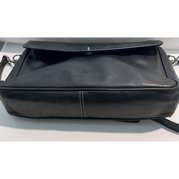 Coach Lexington, Black, Leather Briefcase/Laptop Bag, silver hardware, preowned - Picture 3 of 12